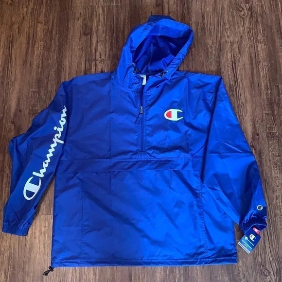 Champion Packable Jacket Blue Men’s Size XL NWT - Picture 1 of 12
